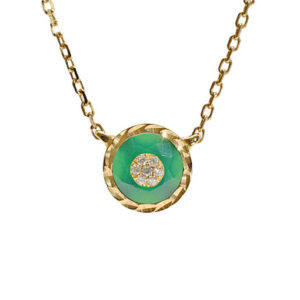 KORLOFF Je Play K18PGグリーンアゲートネックレス NNCKF SP031