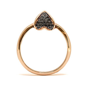 KORLOFF Korlove K18PGブラックダイヤリング NFRKF KLB06