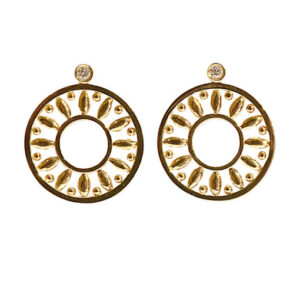 LA SOMA Marguerite K18YG ダイヤピアス GDDPR329