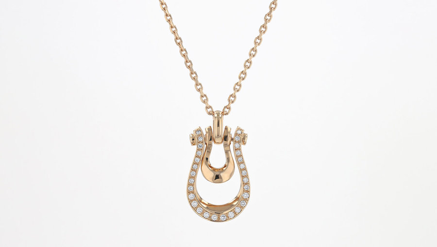 LA SOMA Horseshoe K18PGダイヤネックレス LDDPC 1953