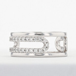 LA SOMA DESERT K18WG ダイヤリング 3way