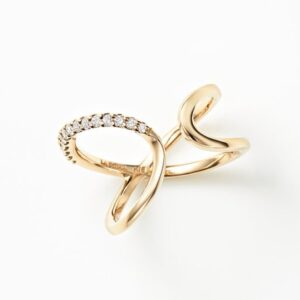 LA SOMA DESERT K18YG ダイヤリング フォーク・細