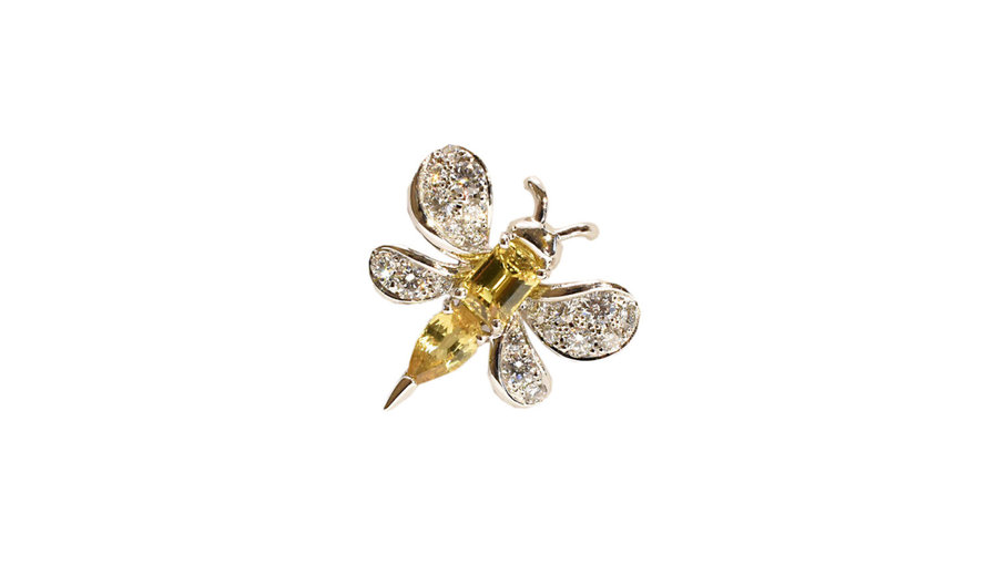 NADIA Petit Trianon Lucky Bee PT/K18PGブローチ　QFSBR N1023