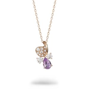 NADIA Petit Trianon K18PG 非加熱サファイアネックレス CFSPC N1359