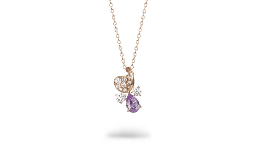 NADIA Petit Trianon K18PG 非加熱サファイアネックレス CFSPC N1359