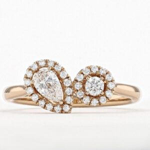 NADIA Petit Trianon K18PGダイヤリング ペアシェイプ・ラウンド CRNDP2084