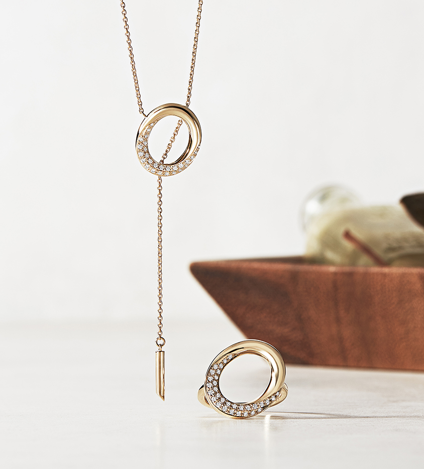 LA SOMA DESERT K18PGダイヤリング,ネックレス