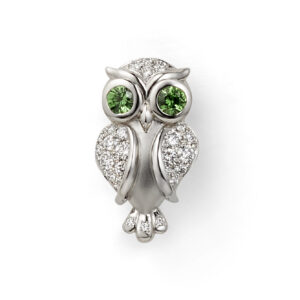 NADIA Holiday Collection Lucky Owl PT950ガーネットブローチ QGABR N1024