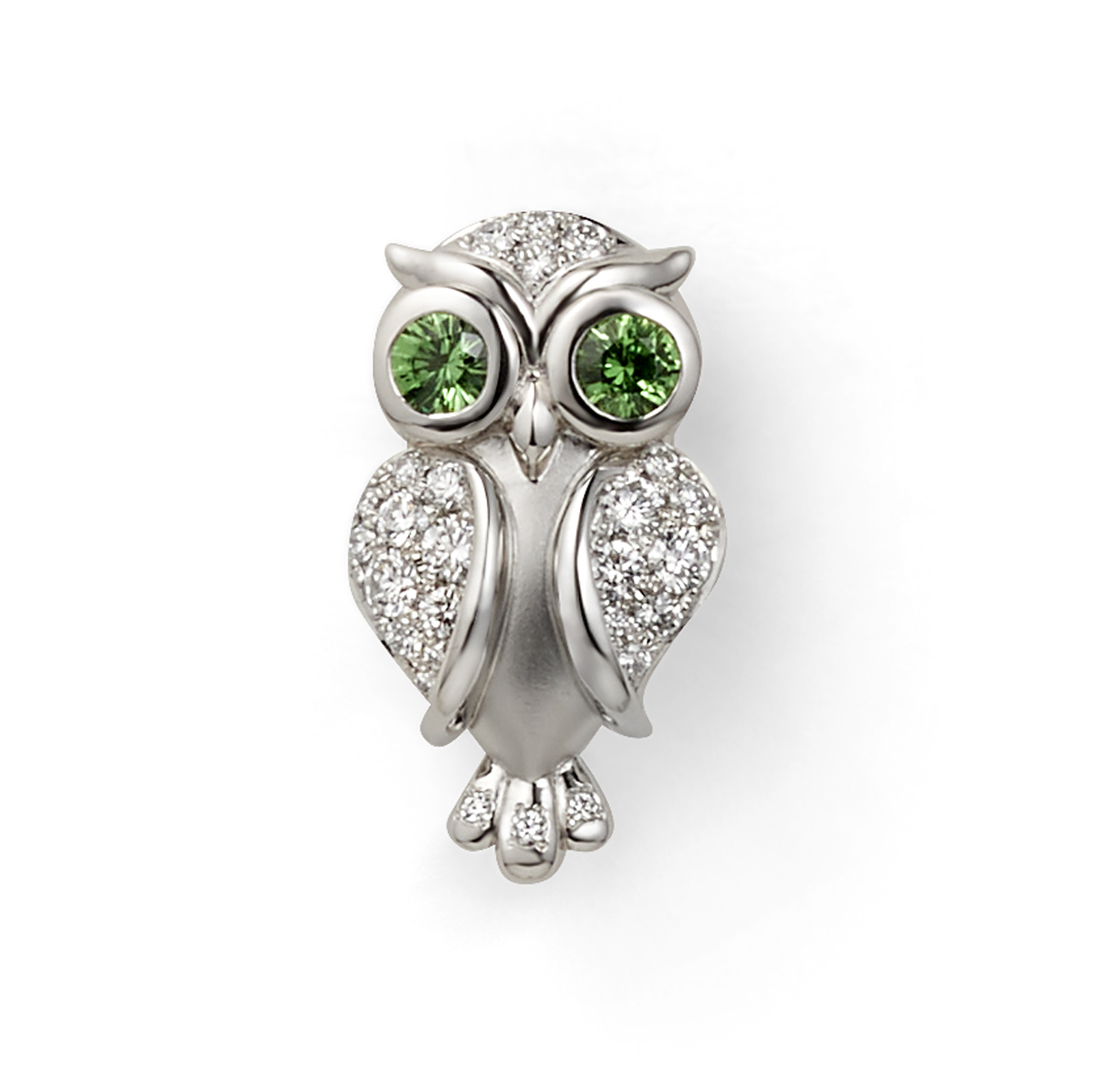 NADIA Holiday Collection　Lucky Owl　PT950ガーネットブローチ QGABR N1024