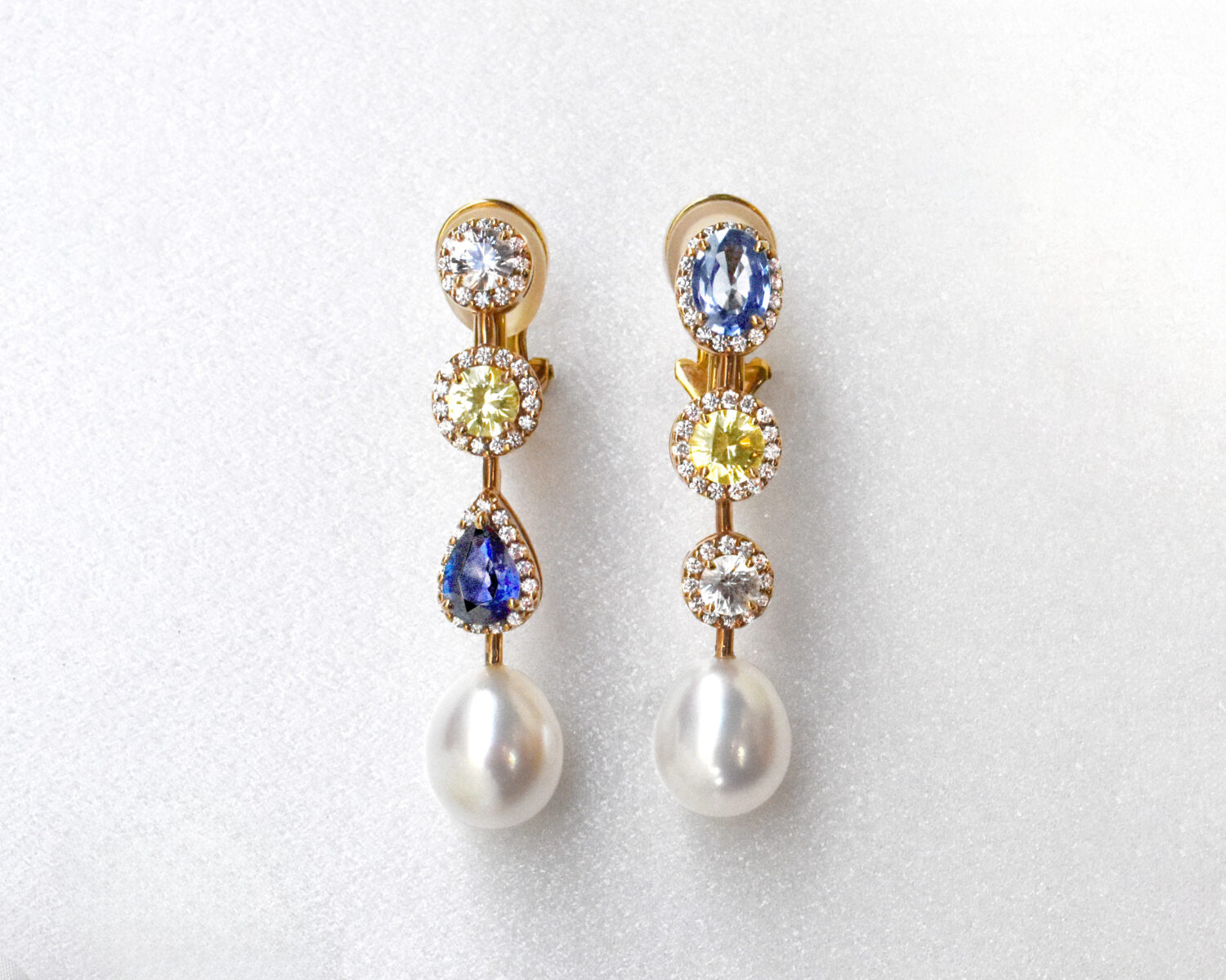 NADIA Parfait! K18YG非加熱サファイアイヤリング NSER1692