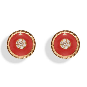 KORLOFF Je Play K18PGレッドアゲートピアス NPRKF SP