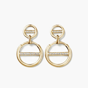 LA SOMA Circle K18YGダイヤピアス GDDPR 323