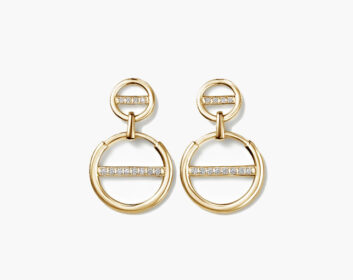 LA SOMA Circle K18YGダイヤピアス GDDPR 323