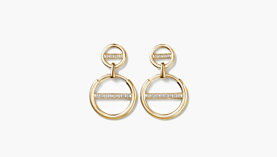 LA SOMA Circle K18YGダイヤピアス GDDPR 323