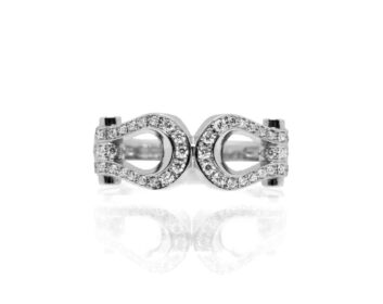 LA SOMA Horseshoe PT950ダイヤリング QDDFR 4001