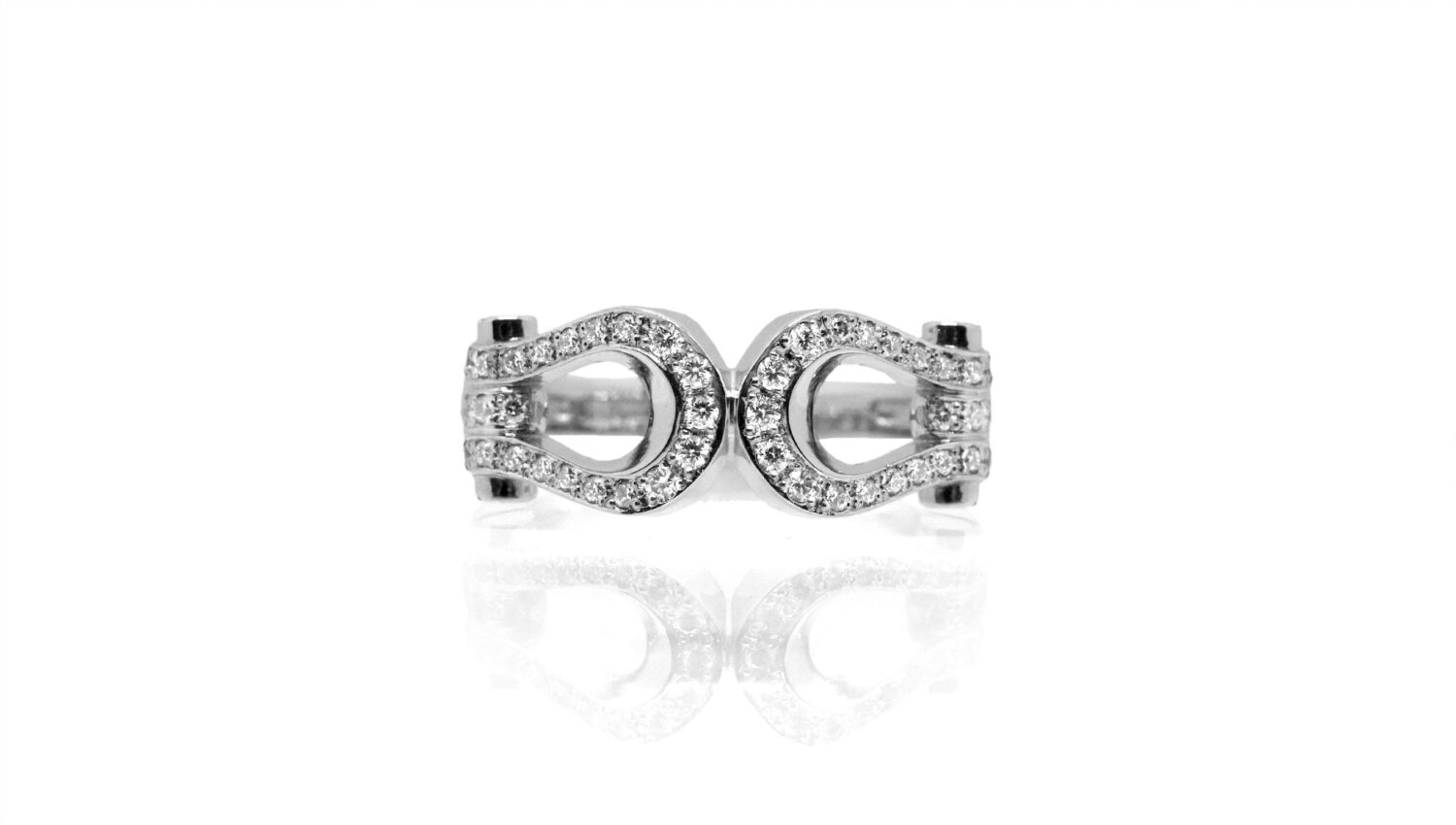 LA SOMA Horseshoe PT950ダイヤリング QDDFR 4001