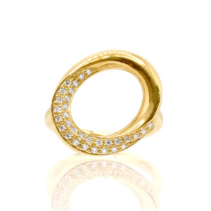 LA SOMA Loop K18YG ダイヤリング GDDFR 4028