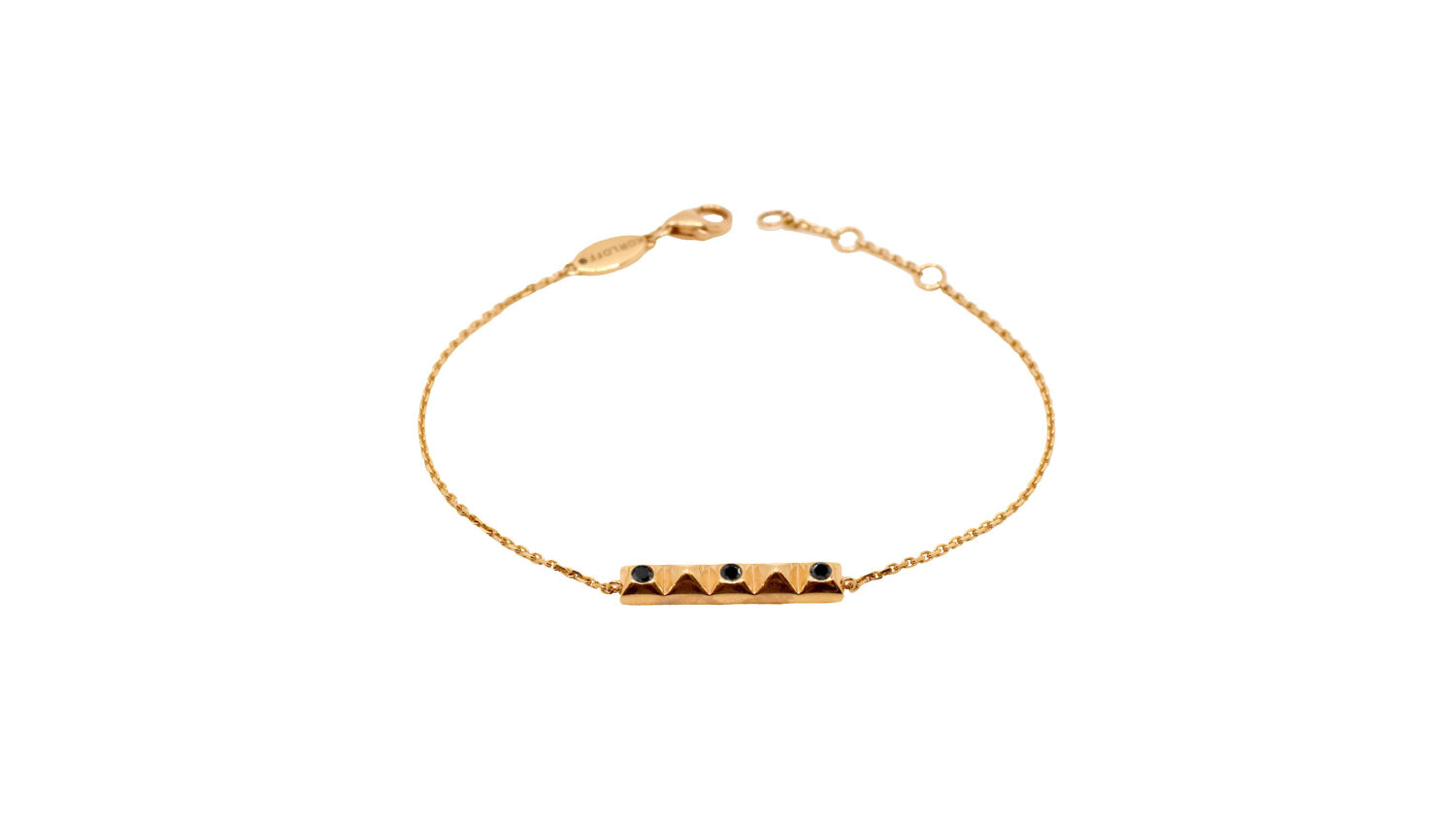 KORLOFF Korlove K18PGブラックダイヤブレスレット NBLKF KLB18