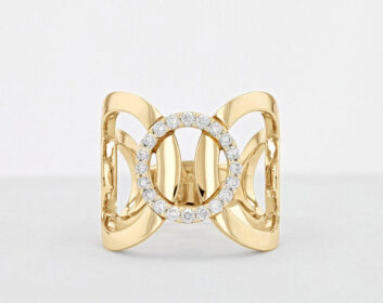 LA SOMA Circle PT/K18YGリング MDDFR Y3908