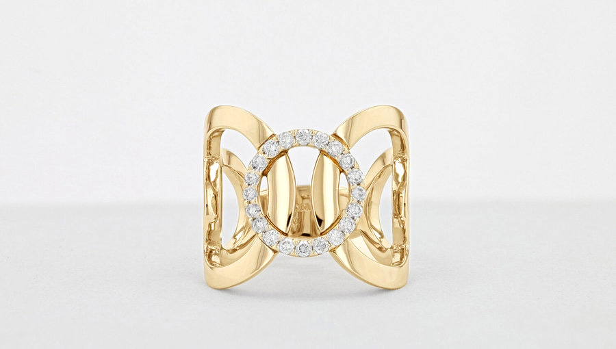 LA SOMA Circle PT/K18YGリング MDDFR Y3908