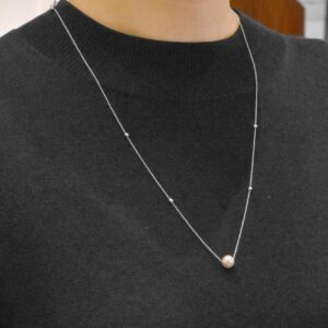 初売りK18WGアコヤパールネックレス WAPC 645 69cm 8.0mm