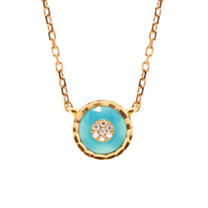 KORLOFF Je Play K18PGブルーアゲートネックレス NNCKF SP033