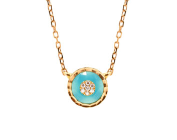 KORLOFF Je Play K18PGブルーアゲートネックレス NNCKF SP033