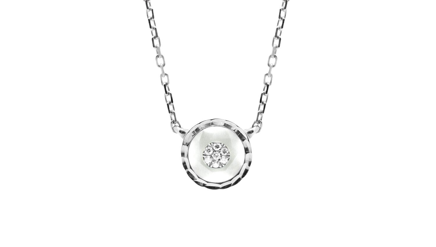 KORLOFF Je Play K18WGマザーオブパールネックレス WNCKF SP