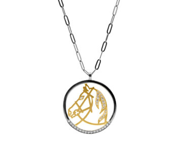 LA SOMA Horseshoe PT/K18YGダイヤネックレス MDDPC Q2004