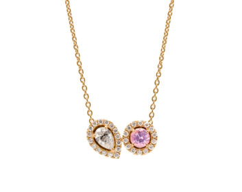 NADIA Petit Trianon K18PG非加熱サファイアネックレス ペアシェイプ・ラウンド CCNDP3111