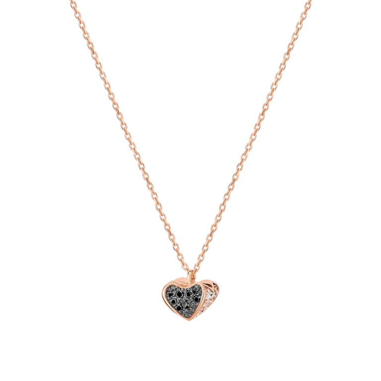 KORLOF Korlove K18PGブラックダイヤ/ダイヤネックレス