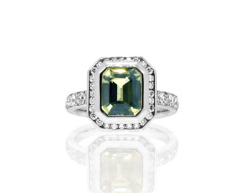 NADIA Lʼatelier PT950サファイアリングQFSAR N1365