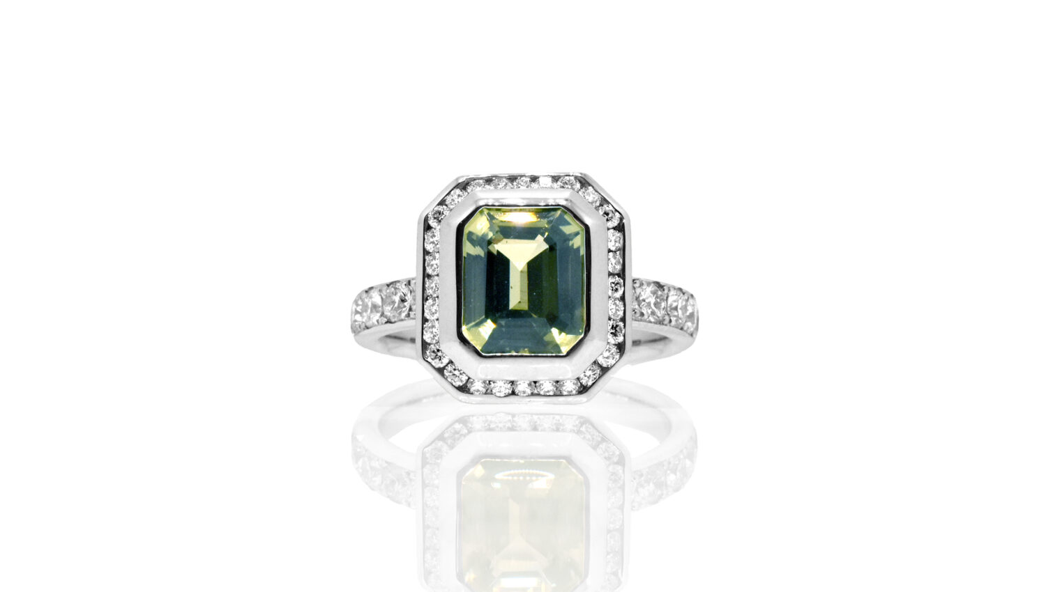 NADIA Lʼatelier PT950サファイアリングQFSAR N1365