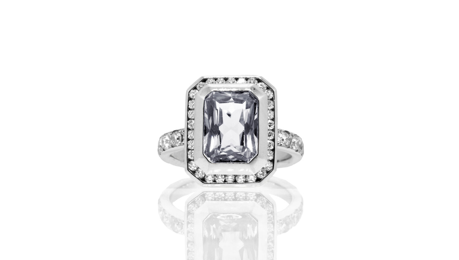 NADIA Lʼatelier PT950サファイアリングQFSAR N1375