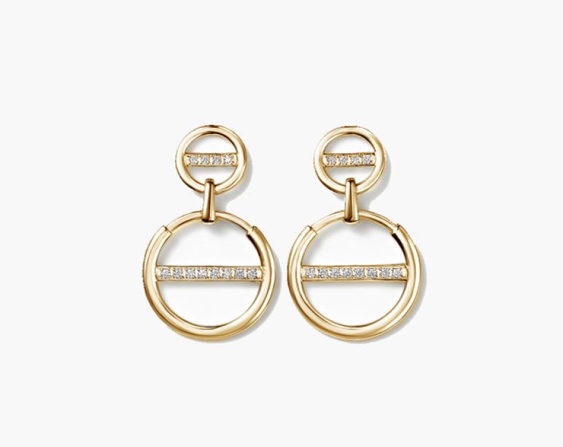 LA SOMA Circle K18YGダイヤピアス GDDPR 323