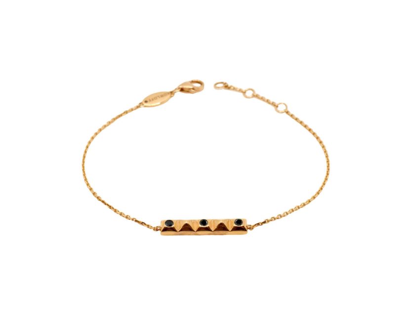 KORLOFF Korlove K18PGブラックダイヤブレスレット NBLKF KLB18