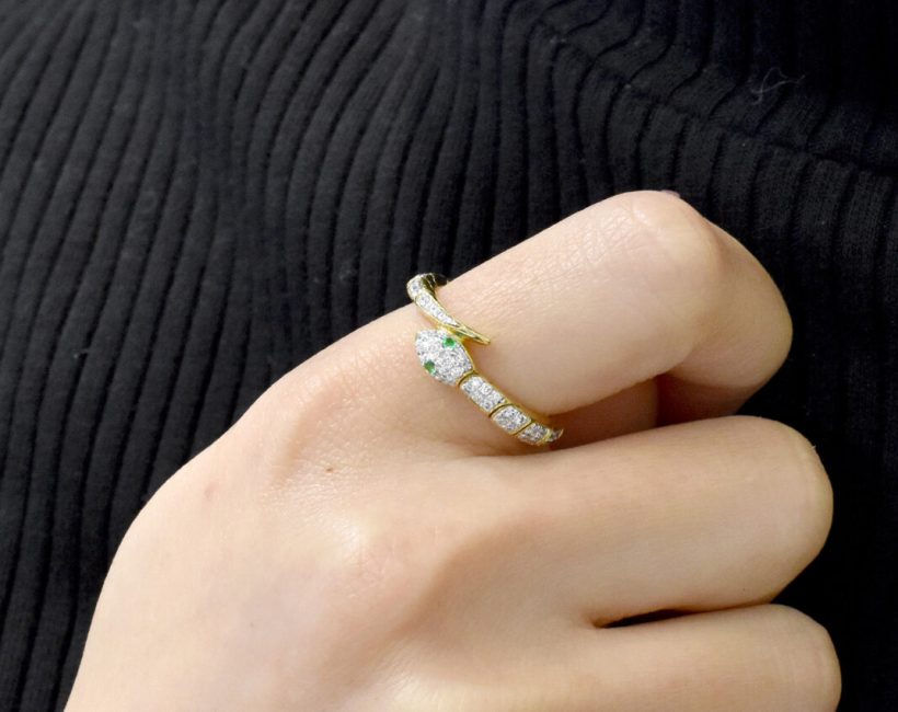 初売りK18エメラルドリング GEMAR C6116 #13