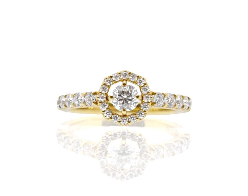 NADIA Polestar117 K18YGダイヤリングGRNDX2002