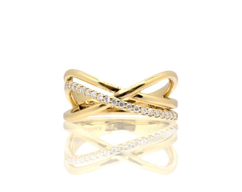 K18YGダイヤリング　細