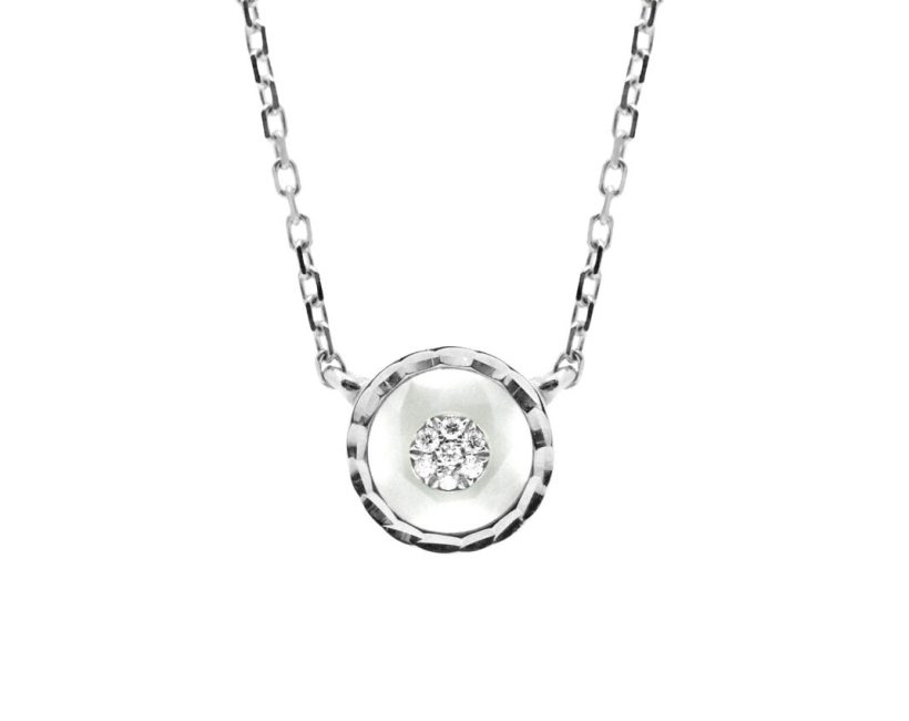 KORLOFF Je Play K18WGマザーオブパールネックレス WNCKF SP