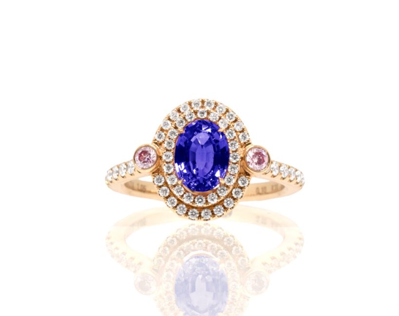 NADIA True Beaury K18YGサファイアリングCFSAR N1178