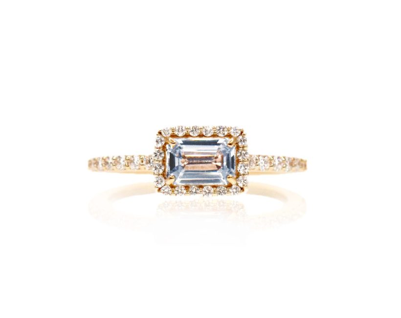 K18PG非加熱サファイアリング