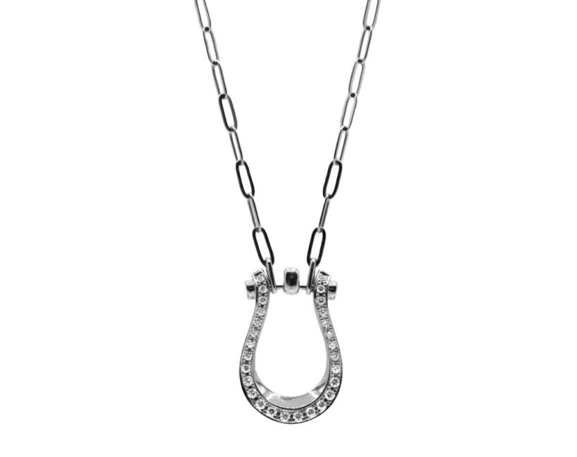 LA SOMA Horseshoe PT950ダイヤネックレス QDDPC1998