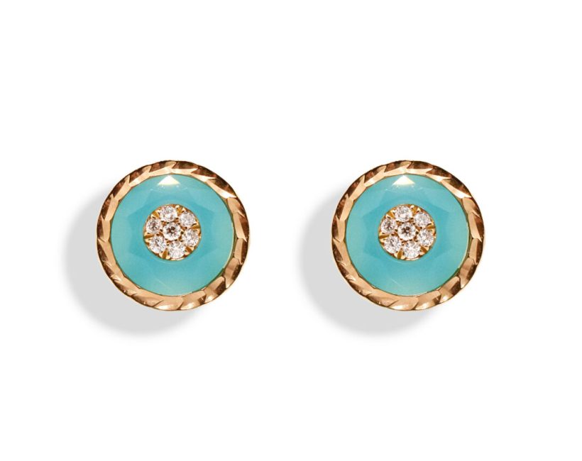 KORLOFF Je Play K18PGブルーアゲートピアス NPRKF SP