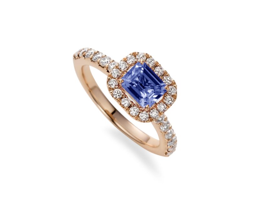 NADIA K18PG Larigne ブルーサファイアリングN1411