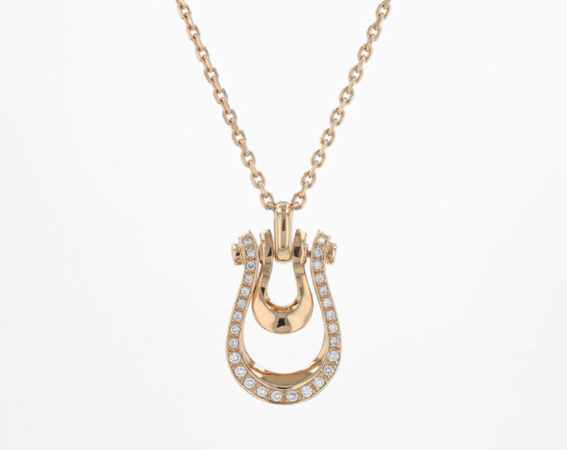 LA SOMA Horseshoe K18PGダイヤネックレス LDDPC 1953