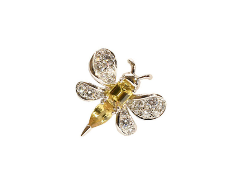 NADIA Petit Trianon Lucky Bee PT/K18PGブローチ　QFSBR N1023